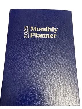 2025 Blue Cover Planner Agenda 32 Pages 6.75” X 9.5” Paperboard Lot Of 2.